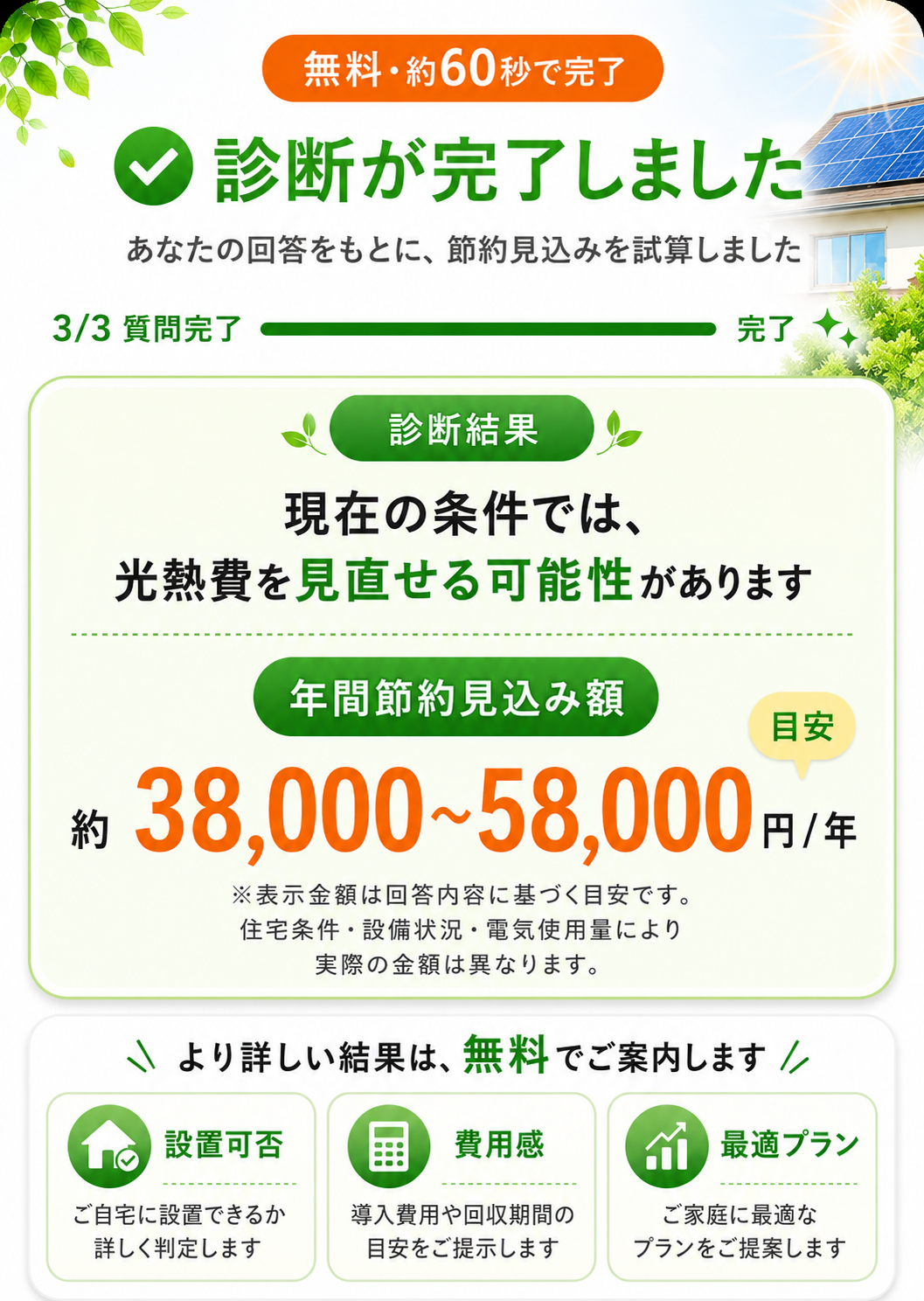 診断が完了しました